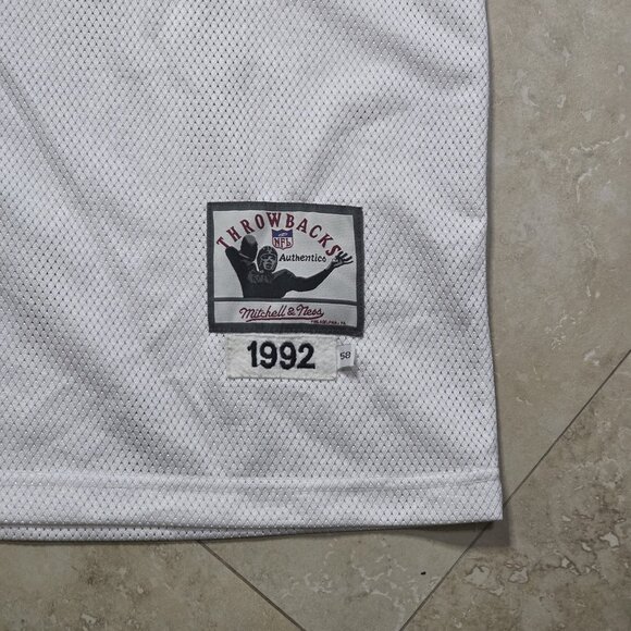 Mitchell & Ness Throwbacks Sewn Stitched Reggie White #92 White Jersey size 58 - Picture 2 of 11